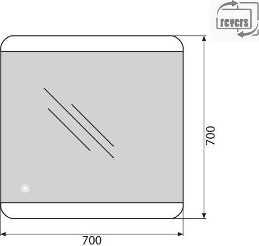 Зеркало 70 см BelBagno SPC-CEZ-700-700-LED-TCH