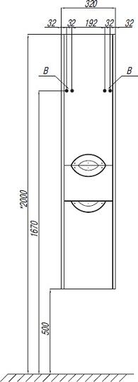 Шкаф-пенал Aquaton Сильва 30 1A215603SIW7R, белый (правый)