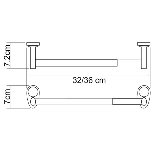 Полотенцедержатель WasserKRAFT Main К-9200 K-9222 32 хром