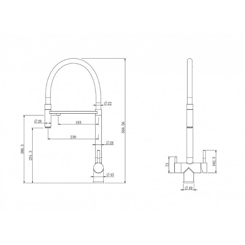 Смеситель для кухни Abber Wasser Kreis AF81141B черный