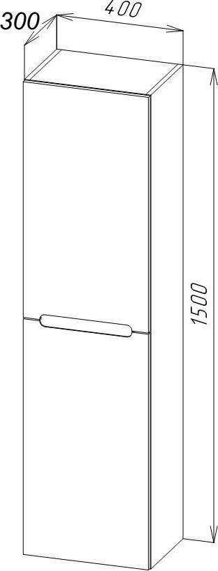 Шкаф-пенал BelBagno ETNA-1500-2A-SC-RC-P-R rovere cillegio