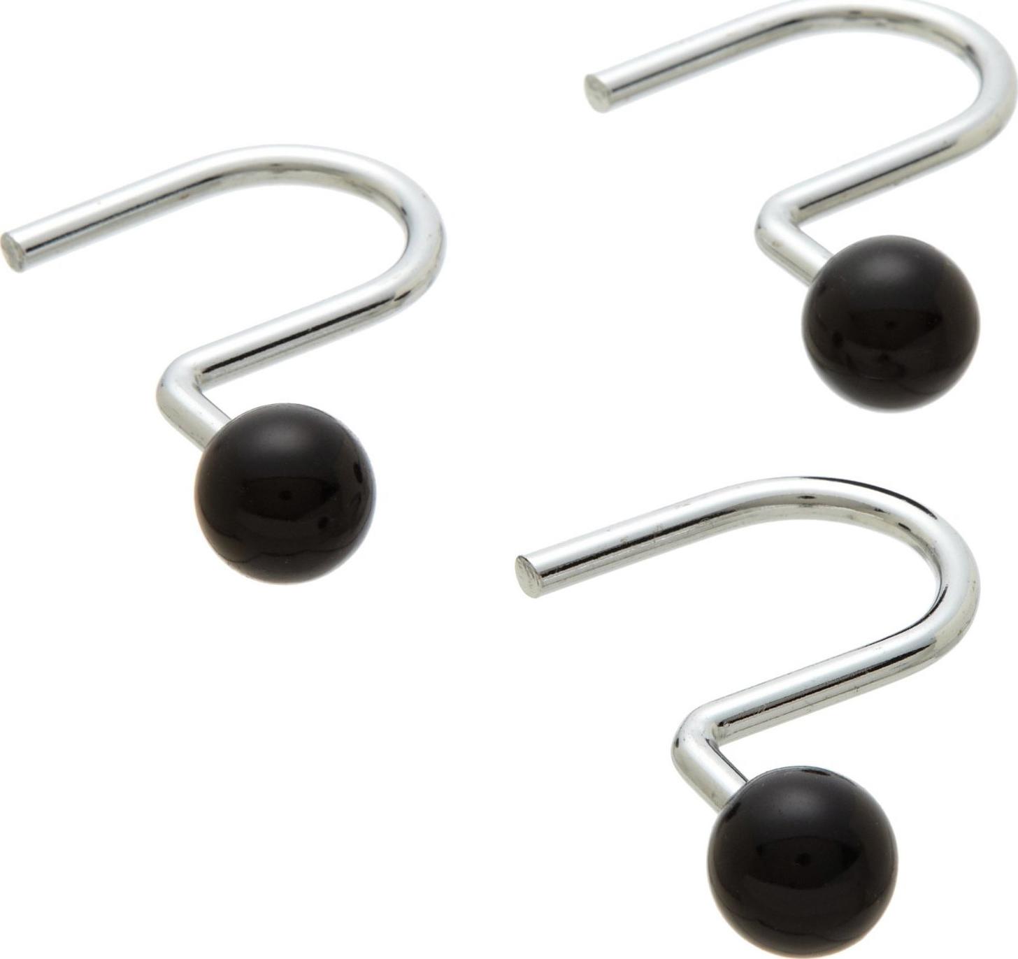 Крючок для шторы Carnation Home Fashions Ball Type Hook Black