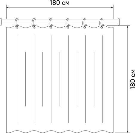 Штора для ванной Iddis Promo 180х180 P41PV11i11, фиолетовый