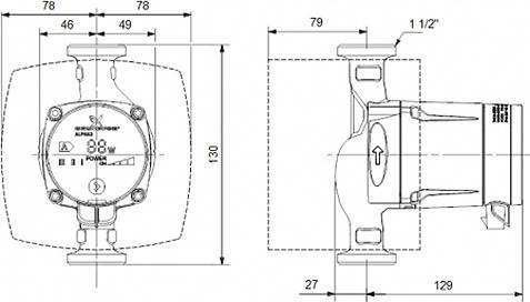 Циркуляционный насос Grundfos Alpha2 L 25-60 130