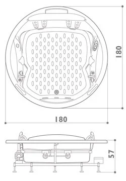 Акриловая ванна Jacuzzi Gemini 9443-056A/9423-5011 белый