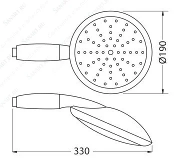 Душевая лейка Migliore Ricambi ML.RIC-33.104.cr хром