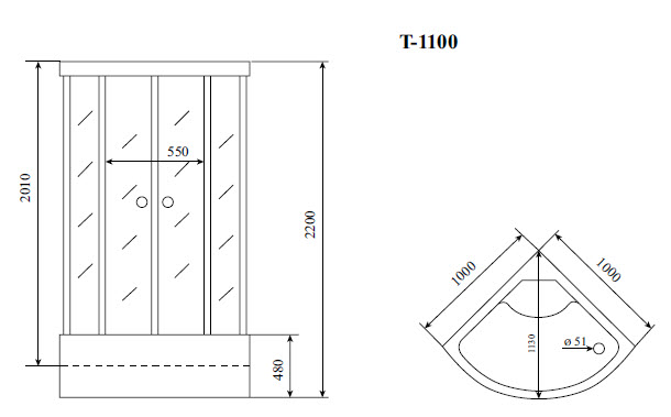 Кабина душевая Timo Standart T-6600SF