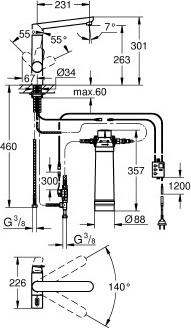 Смеситель для кухонной мойки Grohe Blue 31344001