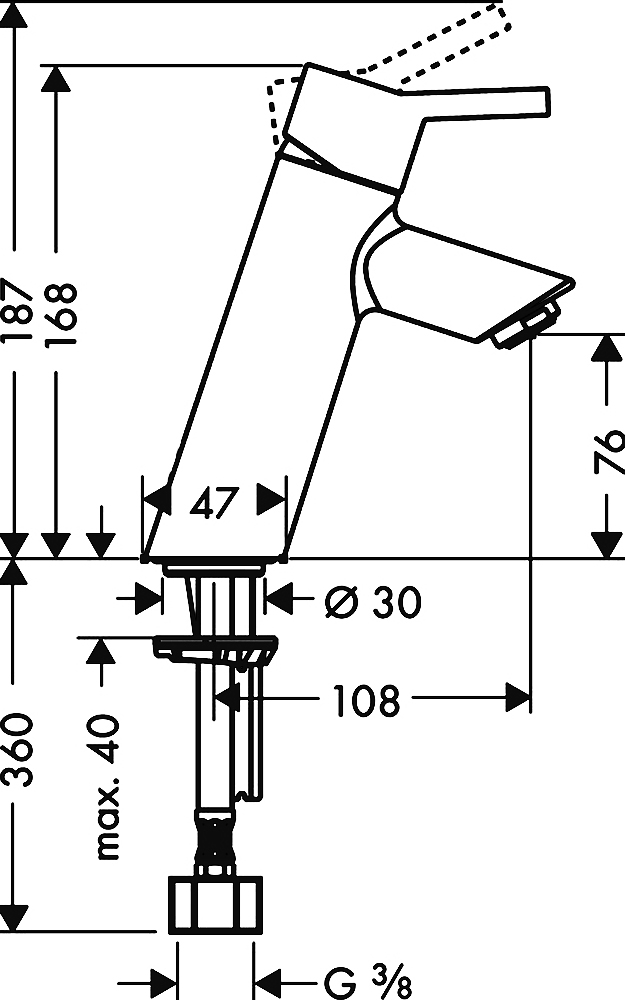 Смеситель для раковины Hansgrohe Talis 32041000, хром