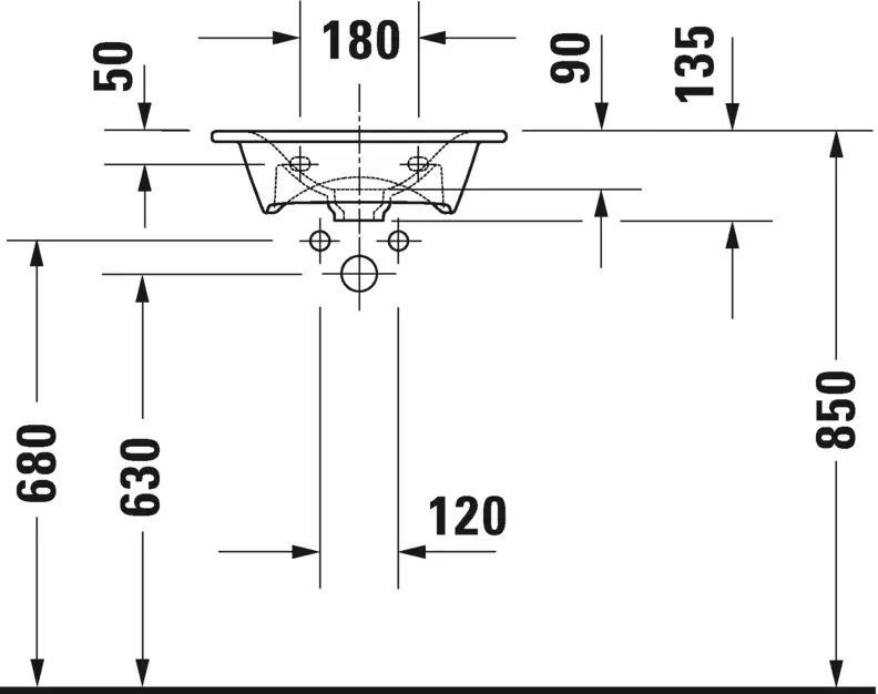 Раковина Duravit Viu 7334500411 белый