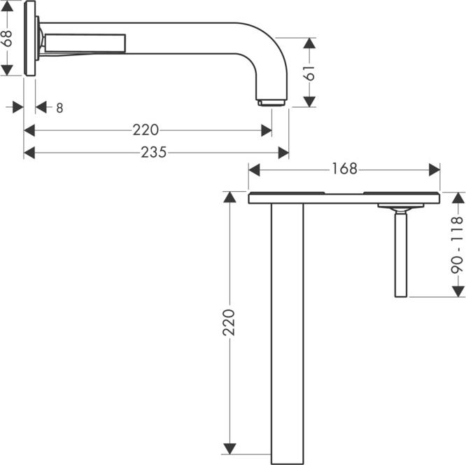 Смеситель для раковины Axor Citterio 39115250, золото