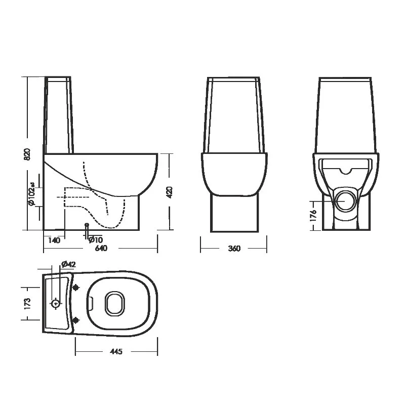 Унитаз-компакт Sanita Luxe Infinity Rimless WC.CC/Infinity/2-SlimDM.Rim/WHT.G/S1, безободковый, крышка микролифт, цвет белый