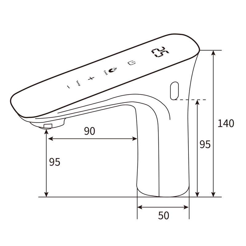 Электронный смеситель для раковины beWash Photocell BWAM0BS8041 хром