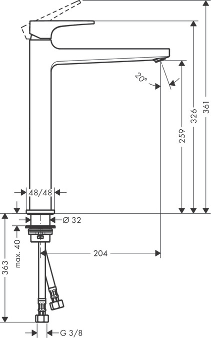 Смеситель для раковины Hansgrohe Metropol 32512990, полированное золото