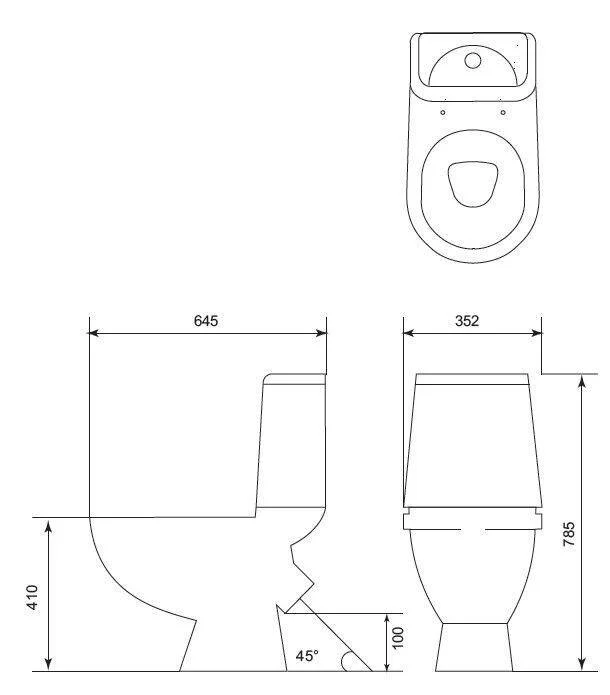 Напольный унитаз Iddis Viking ID 135 крышка стандарт