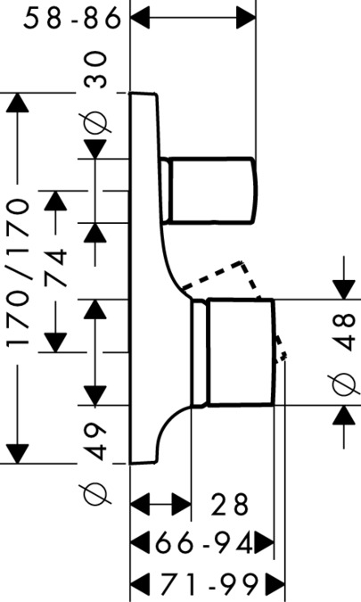 Смеситель для ванны Axor Massaud 18455250, золото