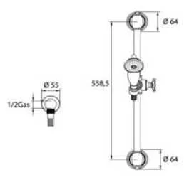 Душевой гарнитур Bandini Antico 688820ZZ06 желтый