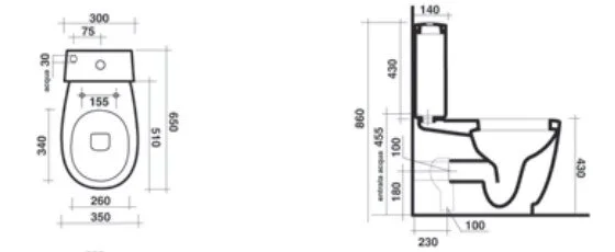 Напольный унитаз Ceramica Ala Wave крышка микролифт