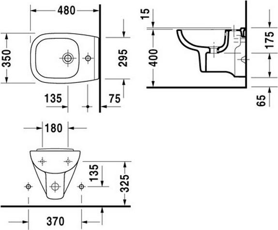 Подвесное биде Duravit D-Code 22371500002