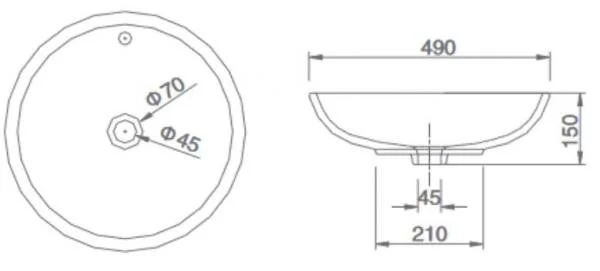 Раковина накладная SSWW CL CL3157 белый