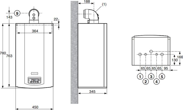 Газовый котел De Dietrich Zena plus MSL 31 FF (104-31 кВт)