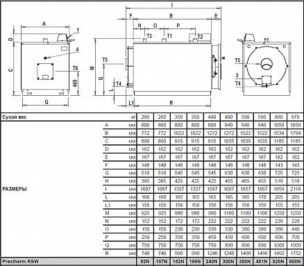 Двухтопливный котел Ferroli PrextHerm RSW 240N 0QIJ8AXA (240 кВт)