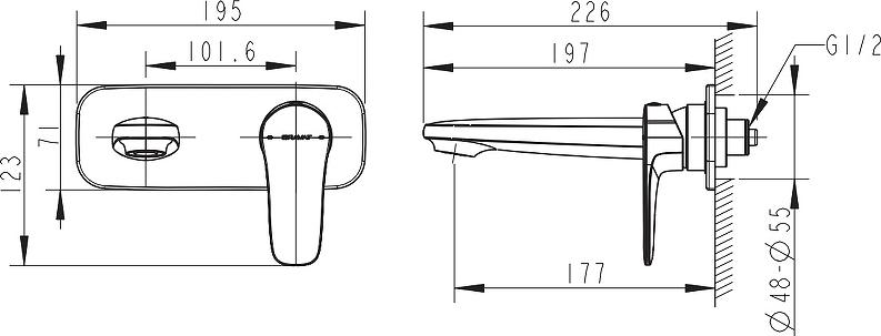 Смеситель для раковины Bravat Source P8173218CP-ENG, хром