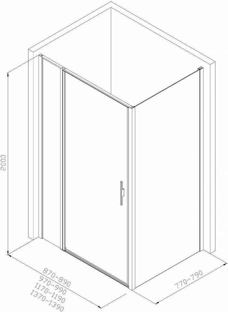 Душевой уголок Allen Brau Priority 140x80 3.31035.BA + 3.31041.BA, профиль серебро, стекло прозрачное