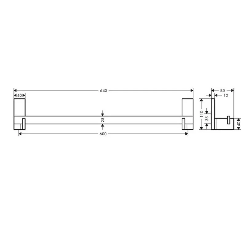 Полотенцедержатель Axor Universal Rectangular 42661310 золото