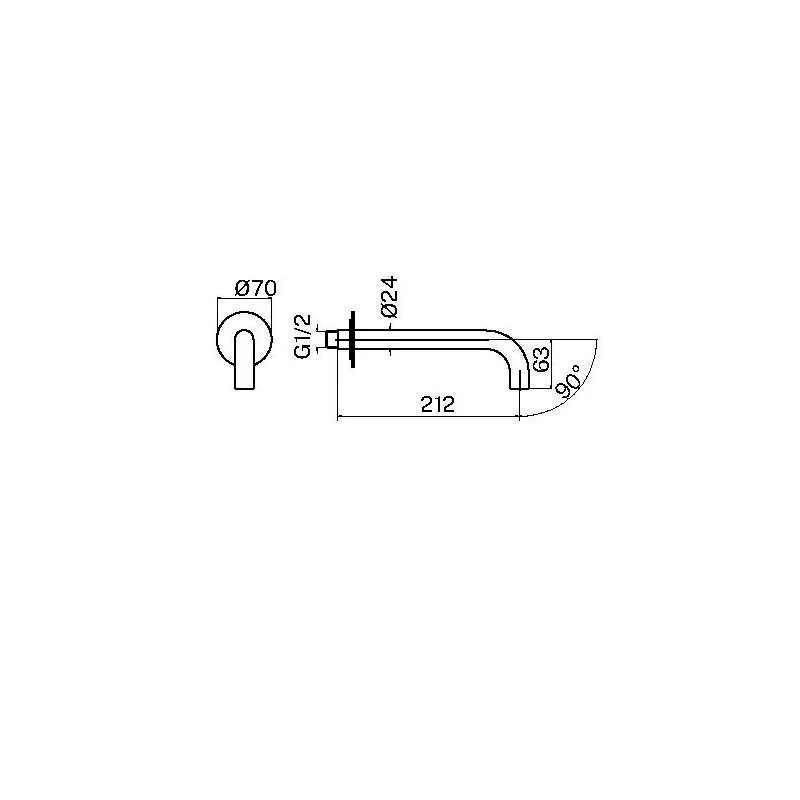 Излив  Plumberia Selection Ixo SPT0060NO черный