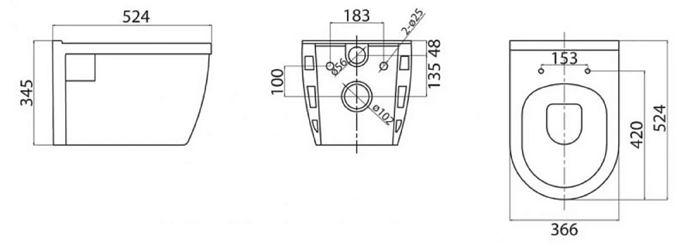 Инсталляция Grohe с безободковым унитазом BelBagno Loto BB070CHR, сиденье микролифт, комплект