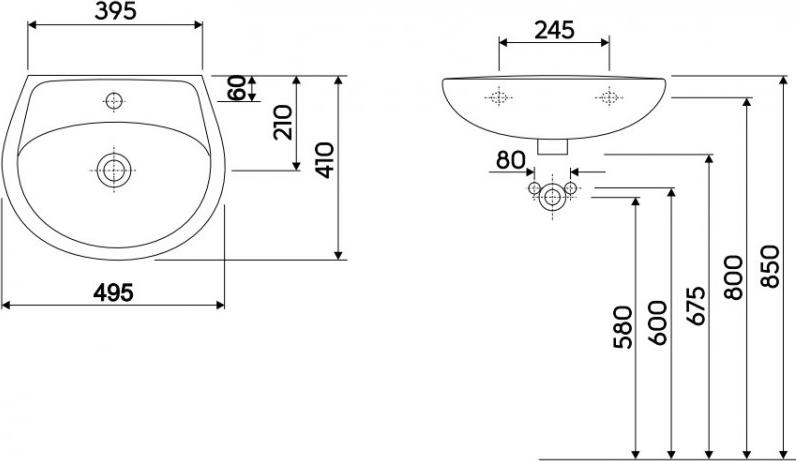 Раковина 50 см KOLO Idol M1115000U