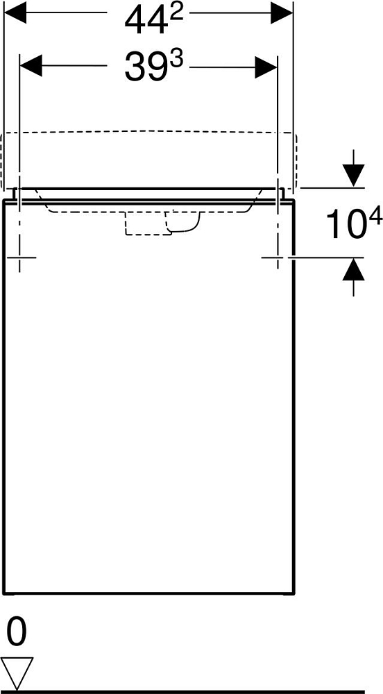 Тумба под раковину 45 см Geberit Smyle Square 500.350.JK.1, серый