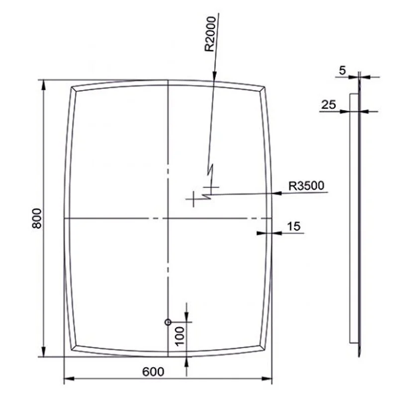 Зеркало Gair Fuji MRM0161 белый