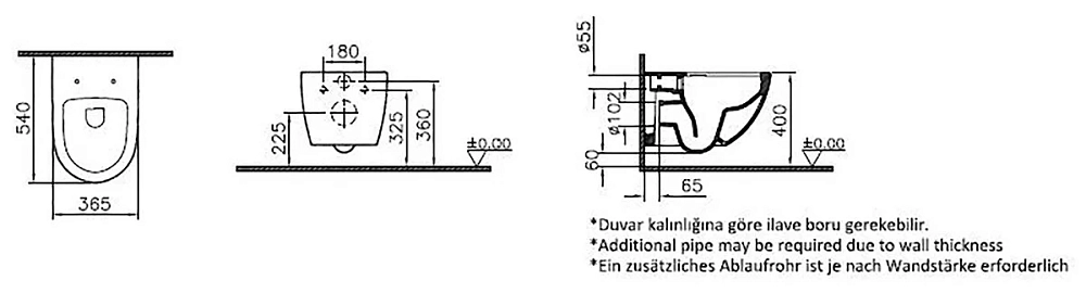 Подвесной безободковый унитаз Vitra Sento 7748B020-0101 крышка микролифт, цвет матовый тауп