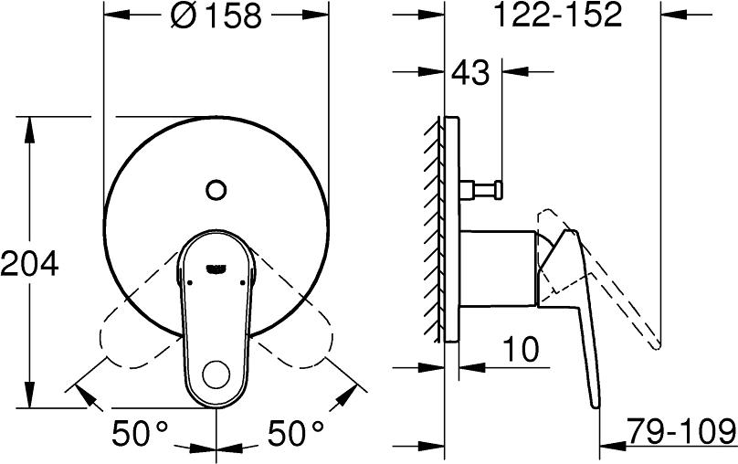 Смеситель для ванны Grohe Europlus 24060002