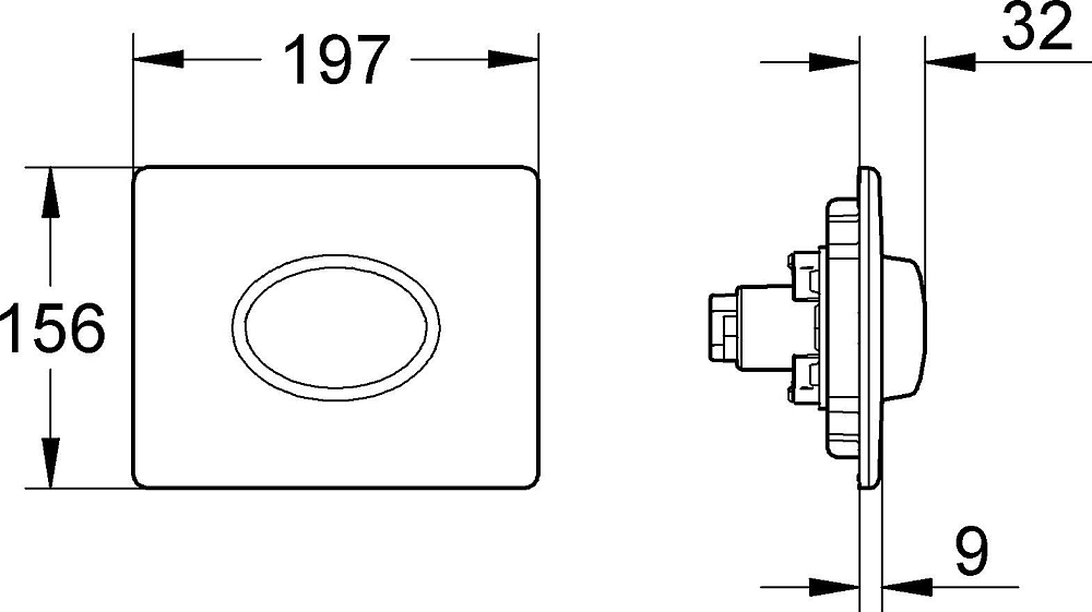 Кнопка смыва Grohe Skate Air 38565SH0 белая