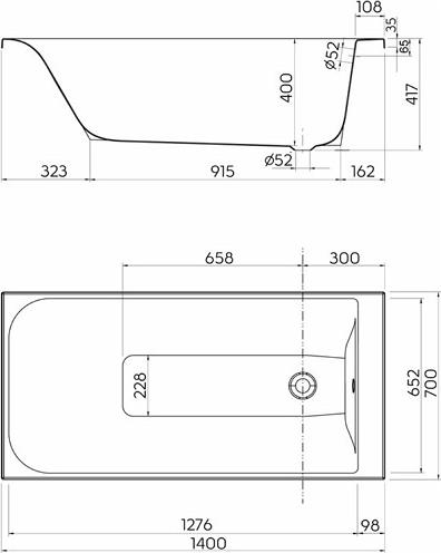 Акриловая ванна KOLO Rekord XWP1640000