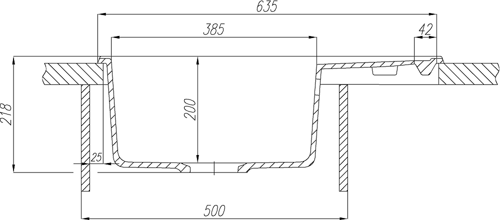 Кухонная мойка Aquaton Делия 65 1A718632DE250, серый