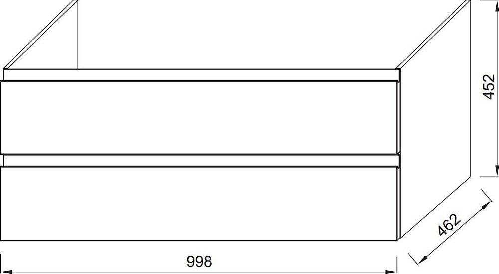 Тумба под раковину Jacob Delafon Madeleine 100 EB1318-J51, белый матовый