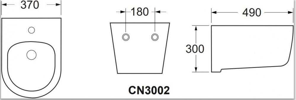 Подвесное биде Ceramica Nova Play CN3002