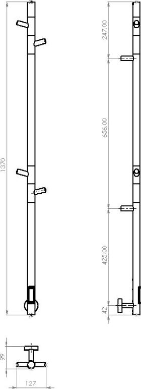 Полотенцесушитель электрический Vincea 15x140 VTD-1DCE, хром