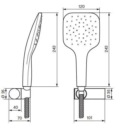 Душевая лейка Emmevi 164CR хром