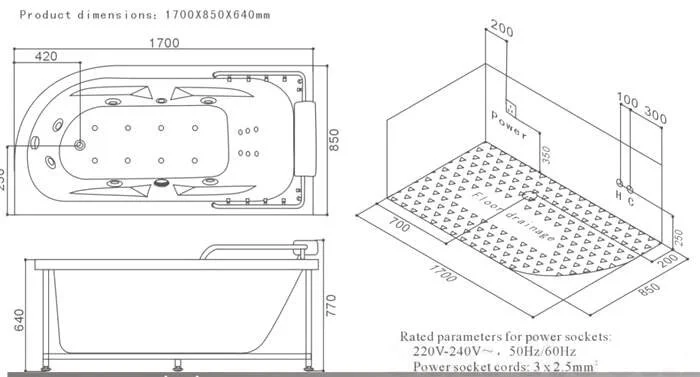 Акриловая ванна SSWW W0827 белый