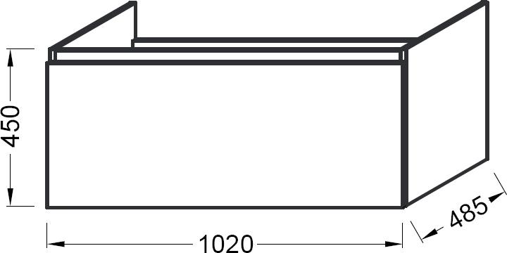 Тумба под раковину 100 см Jacob Delafon Odeon Up EB883-E71