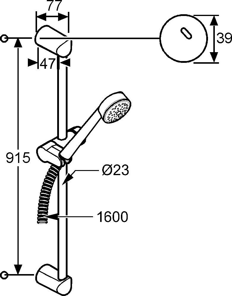 Душевой гарнитур Kludi Zenta 6064005-00, хром