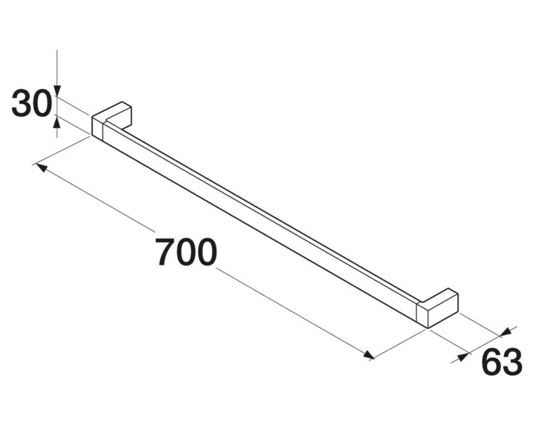 Полотенцедержатель Gustavsberg G1 GB41103823 00 хром