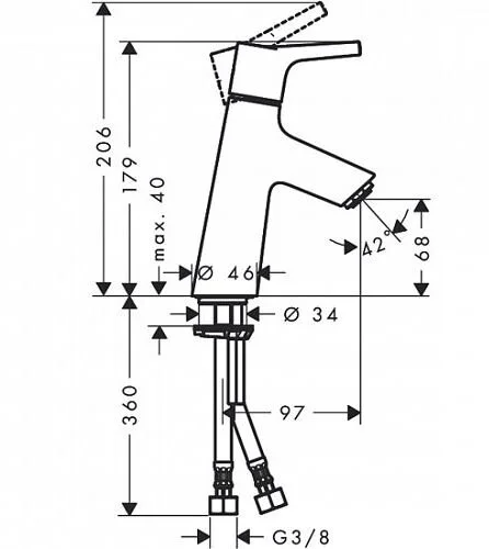 Смеситель для раковины Hansgrohe Talis S 72012000 хром