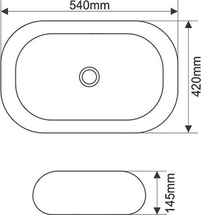 Раковина Comforty 54 78102BW 00004148149, белый/черный