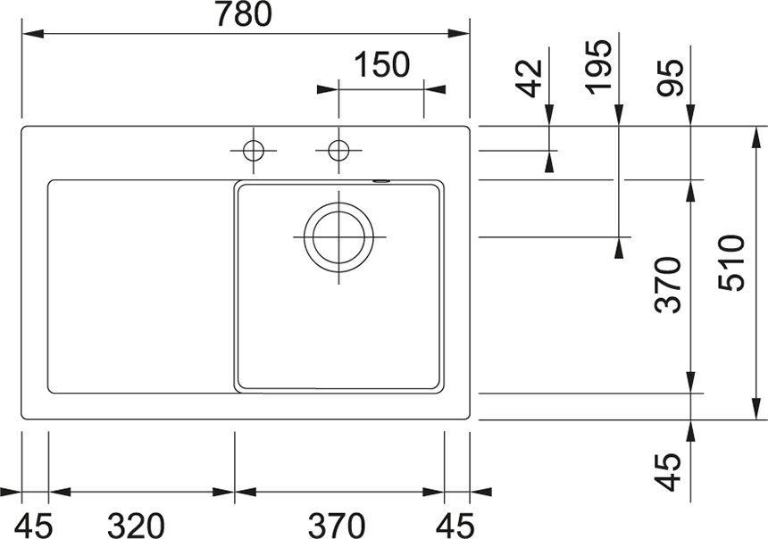 Кухонная мойка 78 см Franke Mythos MTK 611-78 124.0433.434 графит